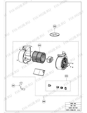 Взрыв-схема вытяжки Beko CWB-6441 WR (7894120210) - CWB 6441 WR-1